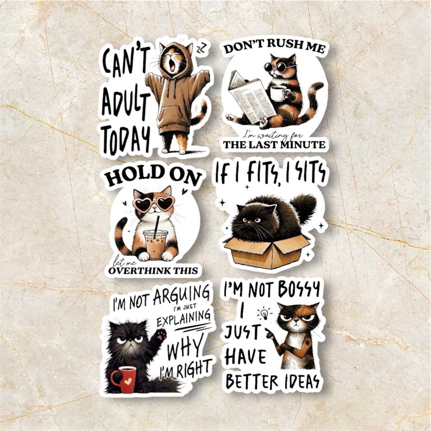 Vinyl Sticker Bundle - Moody Cats