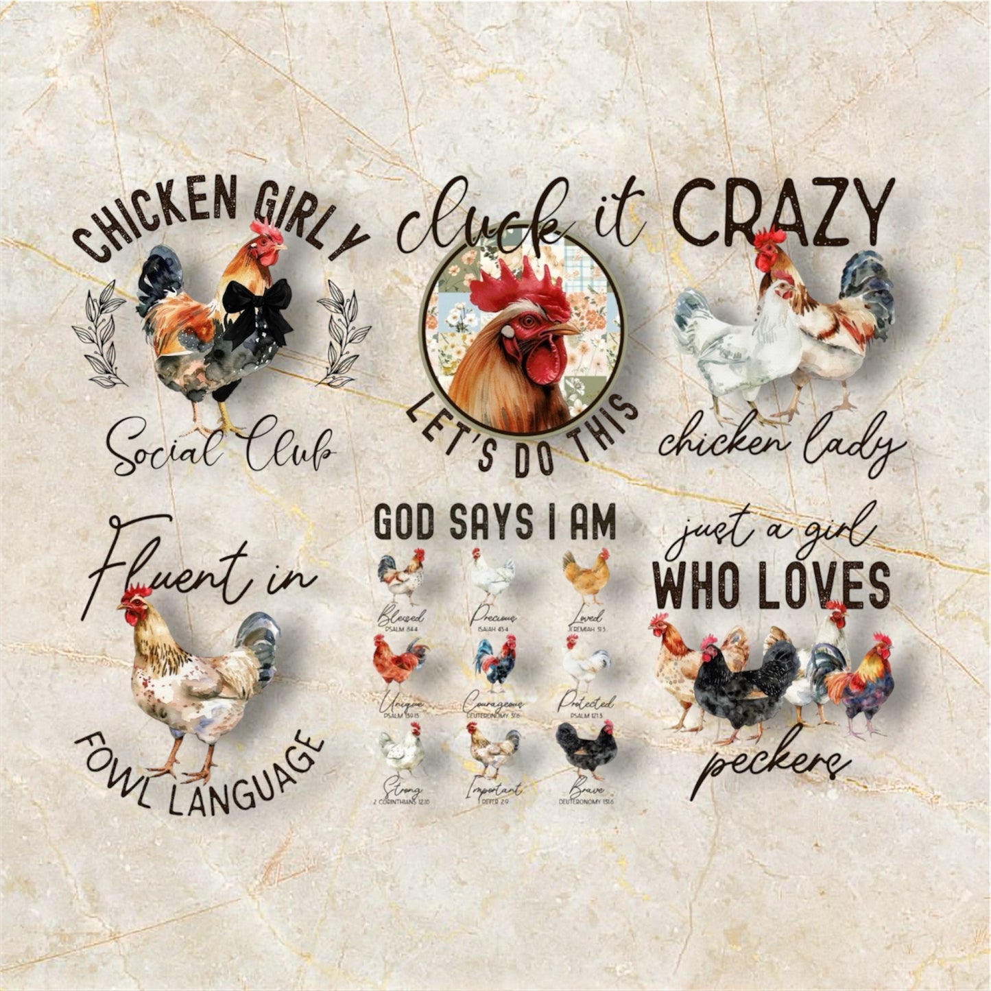 Vinyl Sticker Bundle - Chicken Love & Fowl Language